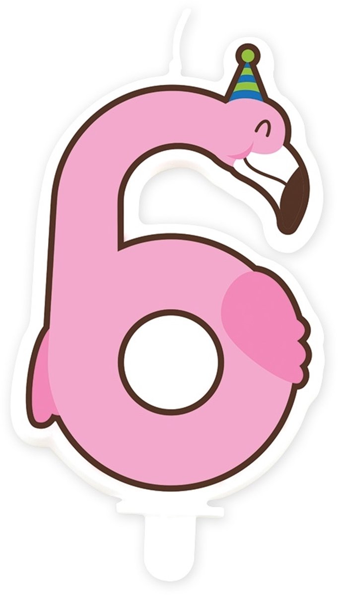 Jungle candle 6 flamingo | 4 stuks